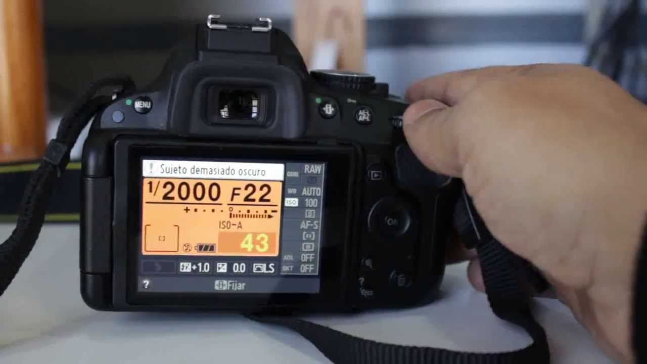 Camara Nikon operación en modo manual