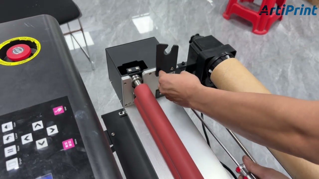 Artiprint 6090 UV flatbed printer install Roll to roll attachment device demo 