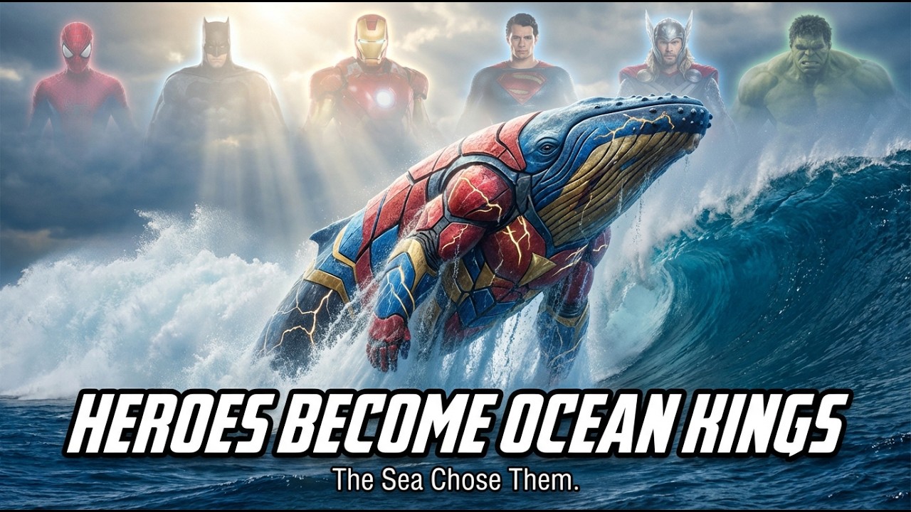 When Superheroes Transform into MONSTER BLUE WHALES 🐋⚡ (Unreal Cinematic)