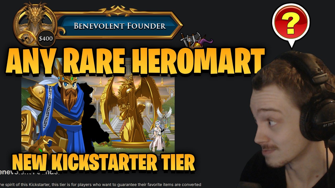 $400 to get ANY 5 RARE Heromart Items! (or any other item) AQW Infinity Kickstarter