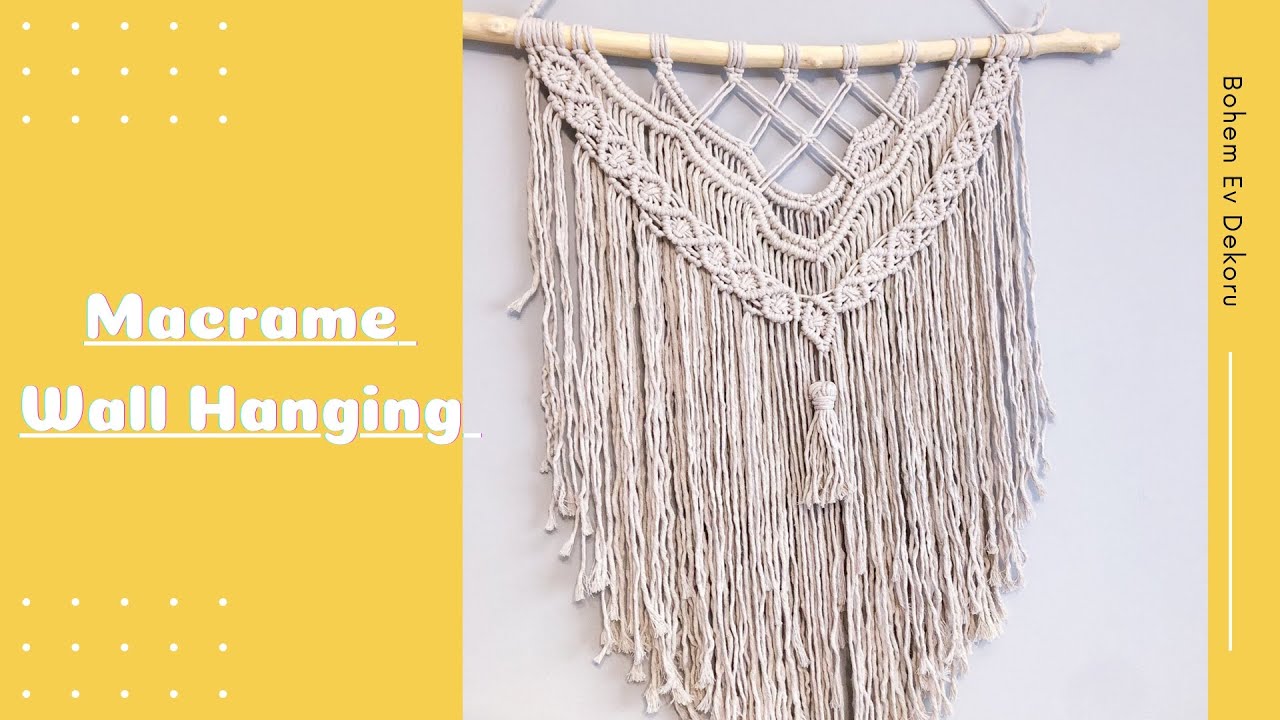 Makrome büyük duvar süsü / Macrame Wall Hanging bohemian home