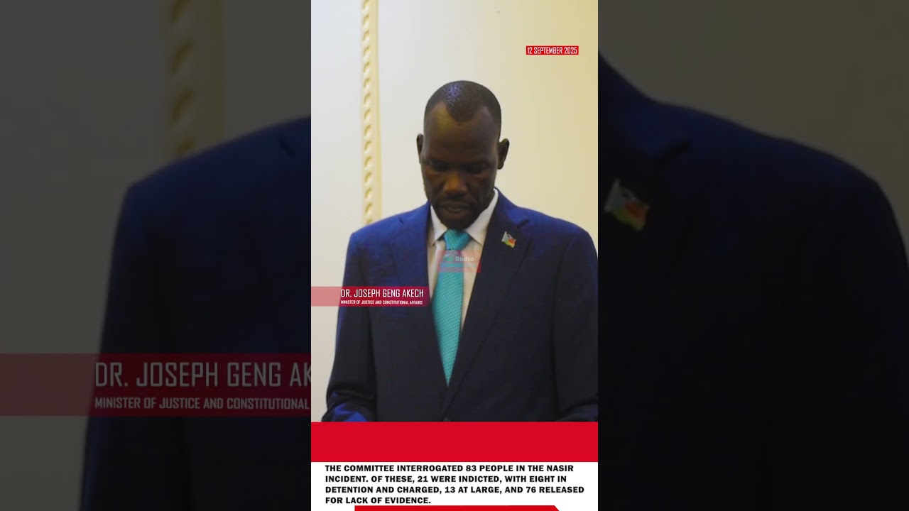 The government interrogated 83 people in the Nasir incident, including Dr. Riek Machar.