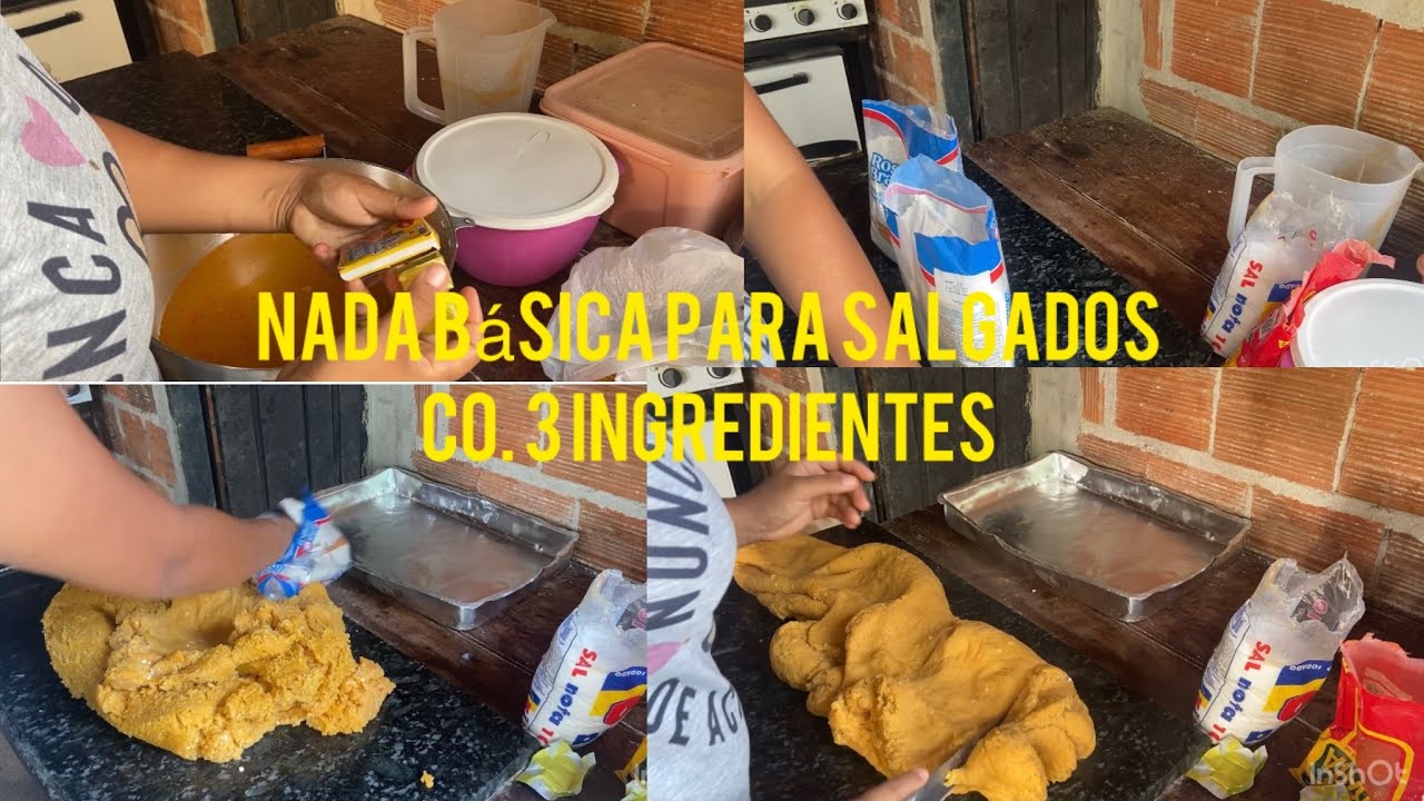 MASSA DE COXINHA COM APENAS 3 INGREDIENTES 