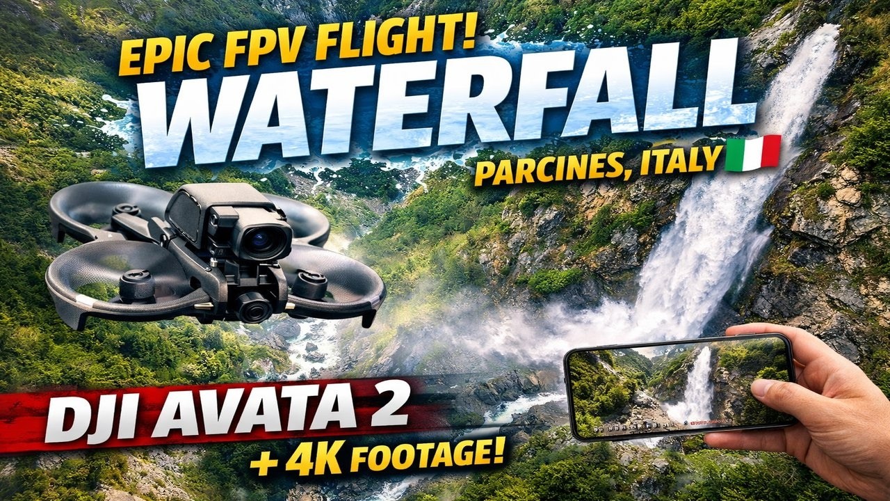 Epic FPV Waterfall Flight 🇮🇹 | Parcines Waterfall from Above – DJI Avata 2 Cinematic