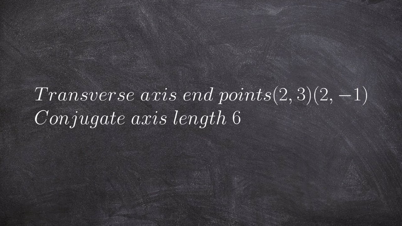 Given end points of the transverse axis, length of conjugate axis to write the equation