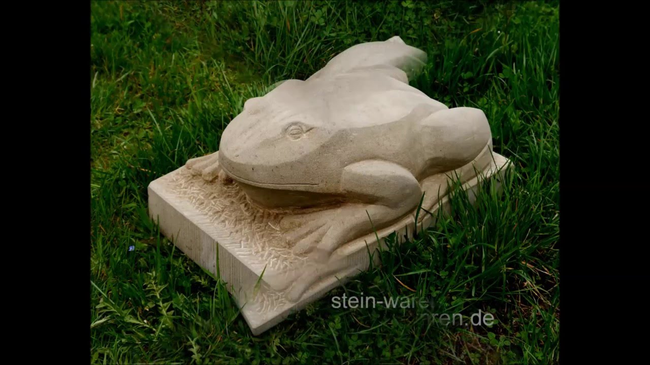 Frosch aus Stein gemeißelt viele Stunden in wenigen Minuten Frog Stone carving