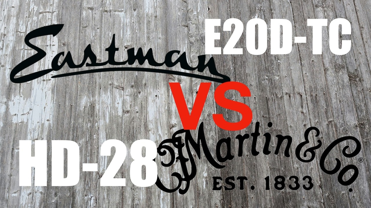 Martin HD-28 vs Eastman E20D-TC Acoustic Guitar Comparison Demo Video at GuitarHotline