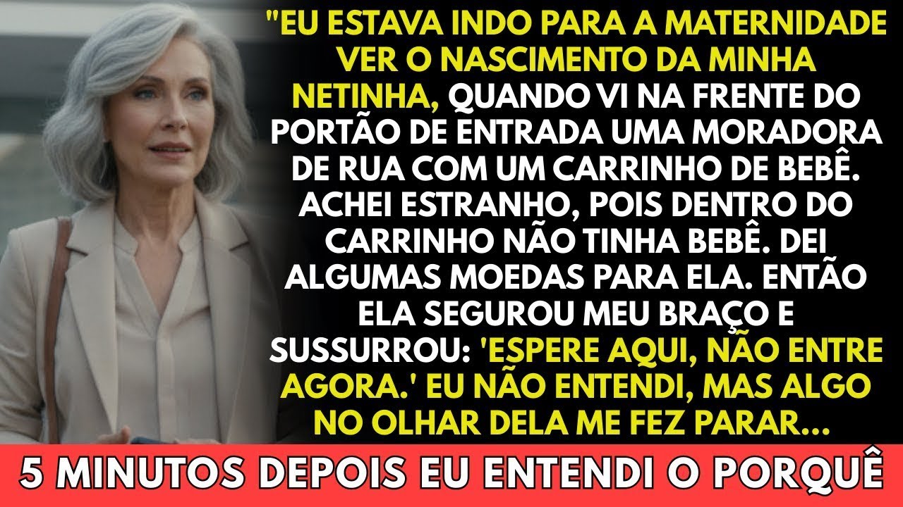 Uma moradora de rua me parou na entrada do hospital   Espere, não entre agora   5 minutos depois…