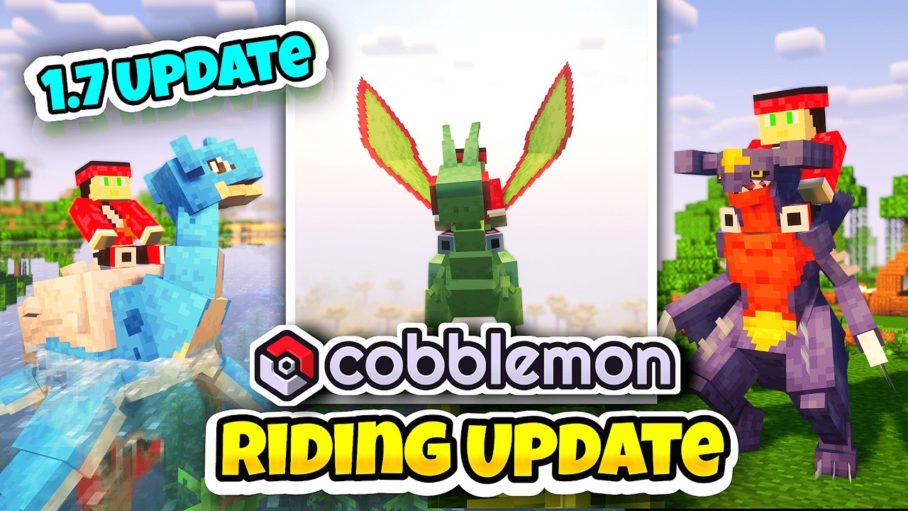 Обновление Cobblemon 1.7 Riding — все покемоны, на которых можно ездить!
