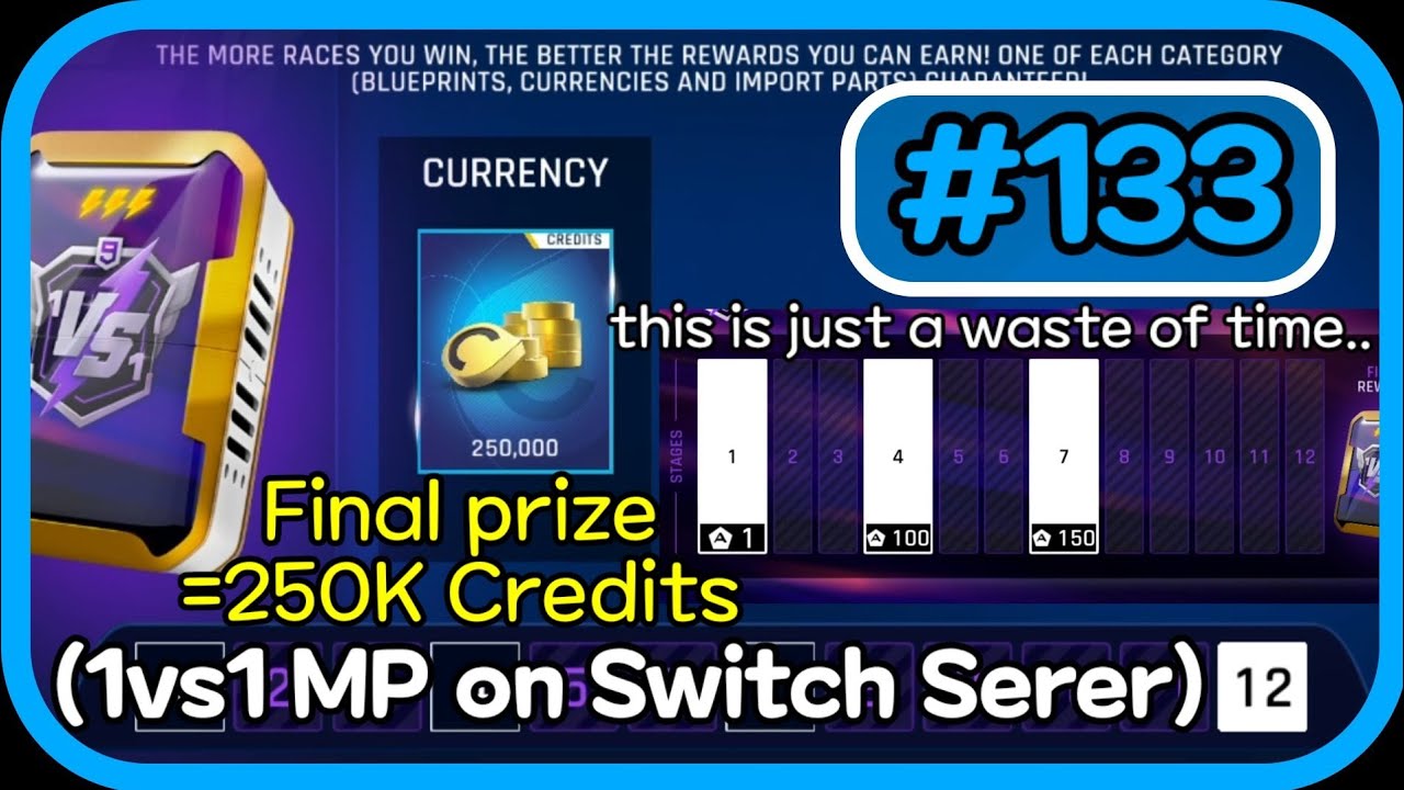 The reward for winning 12 times is only 250K credits 🤣🤣🤣 [Asphalt 9 FM #133]