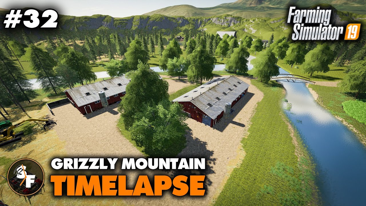 FS19 Grizzly Mountain Timelapse #32 Building The Pig Sheds