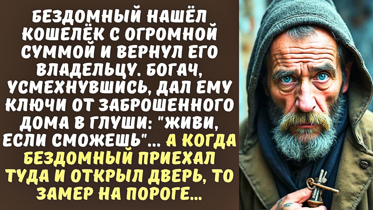 БЕЗДОМНЫЙ вернул БОГАЧУ кошелёк, а тот в ответ дал ему ключи от дома в деревне... А едва...
