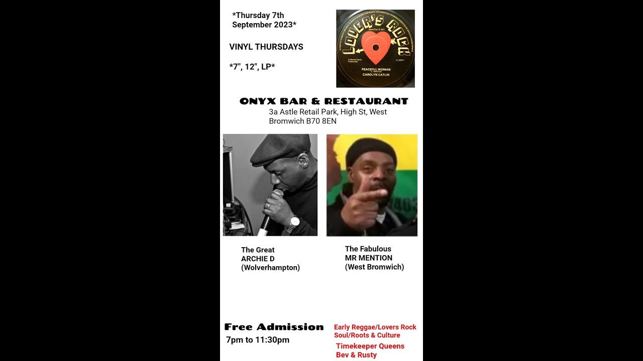 VINYL THURSDAYS MR MENTION (THE FABULOUS) & ARCHIE D (THE GREAT)   VAL TINO VIDEO 7TH SEPTEMBER 2023