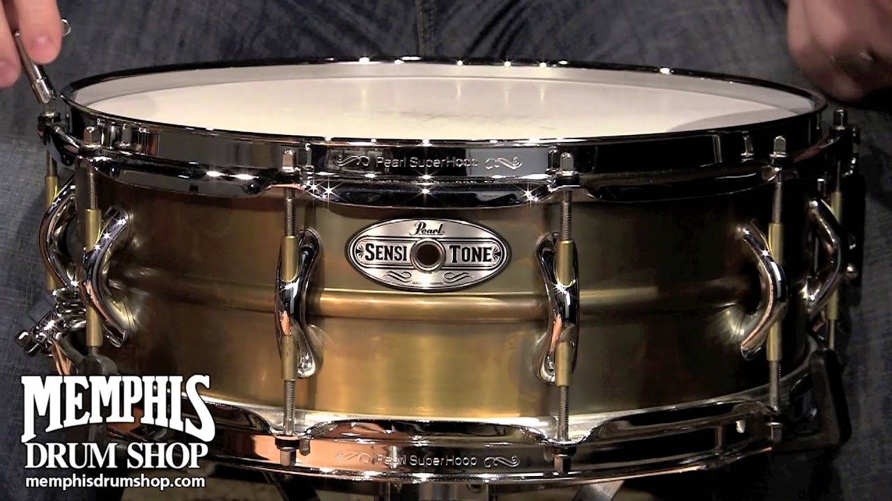 Pearl 14x5 Sensitone Premium Beaded Brass Snare Drum - Patina Finish