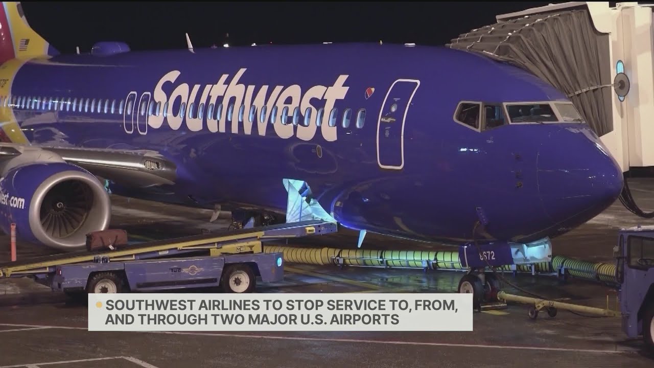 Авиакомпания Southwest прекратит обслуживание в двух крупных аэропортах.