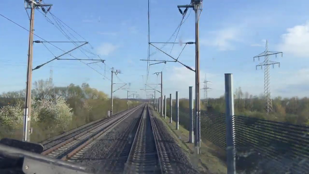 F&uuml;hrerstandsmitfahrt: BR 412 (ICE 4), Schnellfahrstrecke Hannover - W&uuml;rzburg, V-Max 265 Km/h