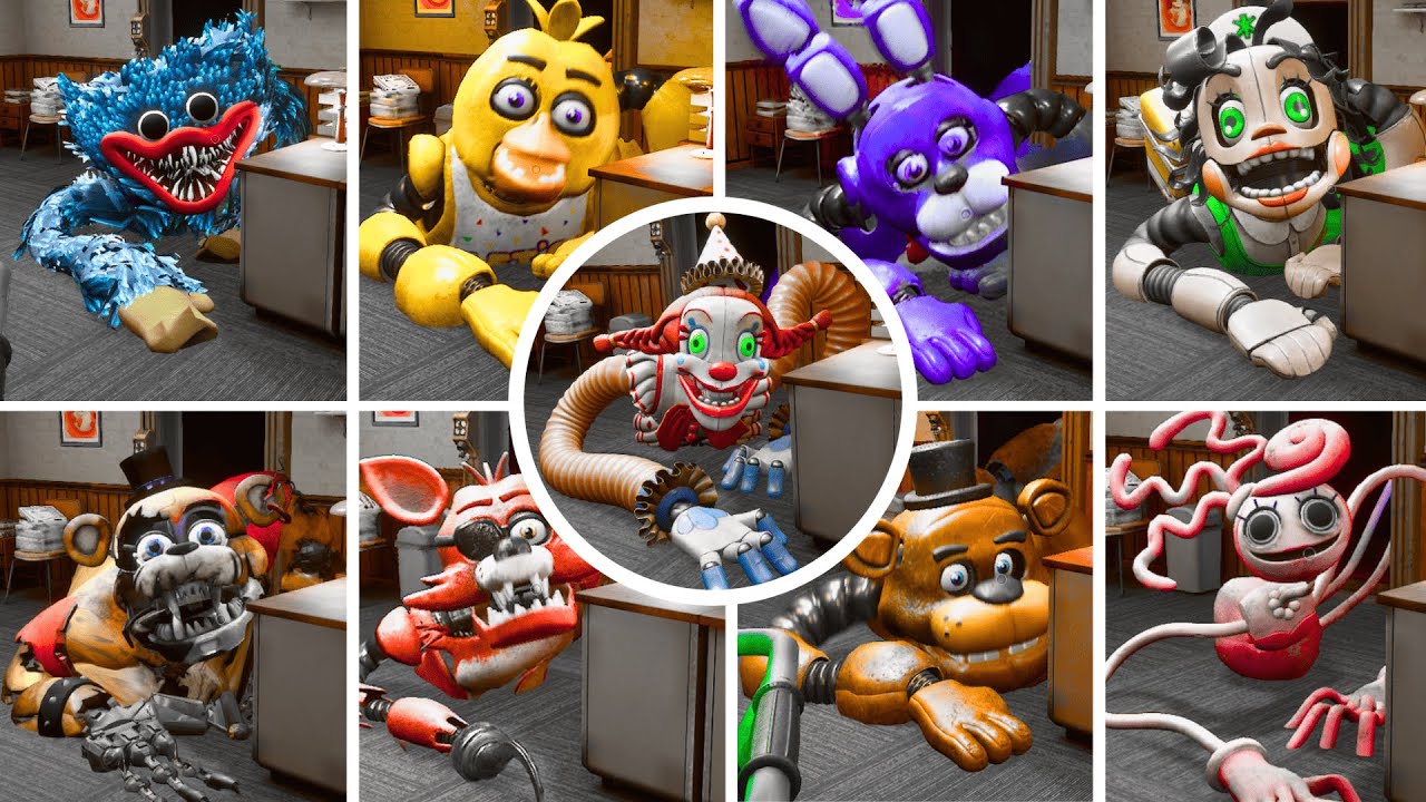 FNAF: Secret of the Mimic - ALL Secret Jumpscares + Escape Scene (Poppy Playtime + FNAF 1)