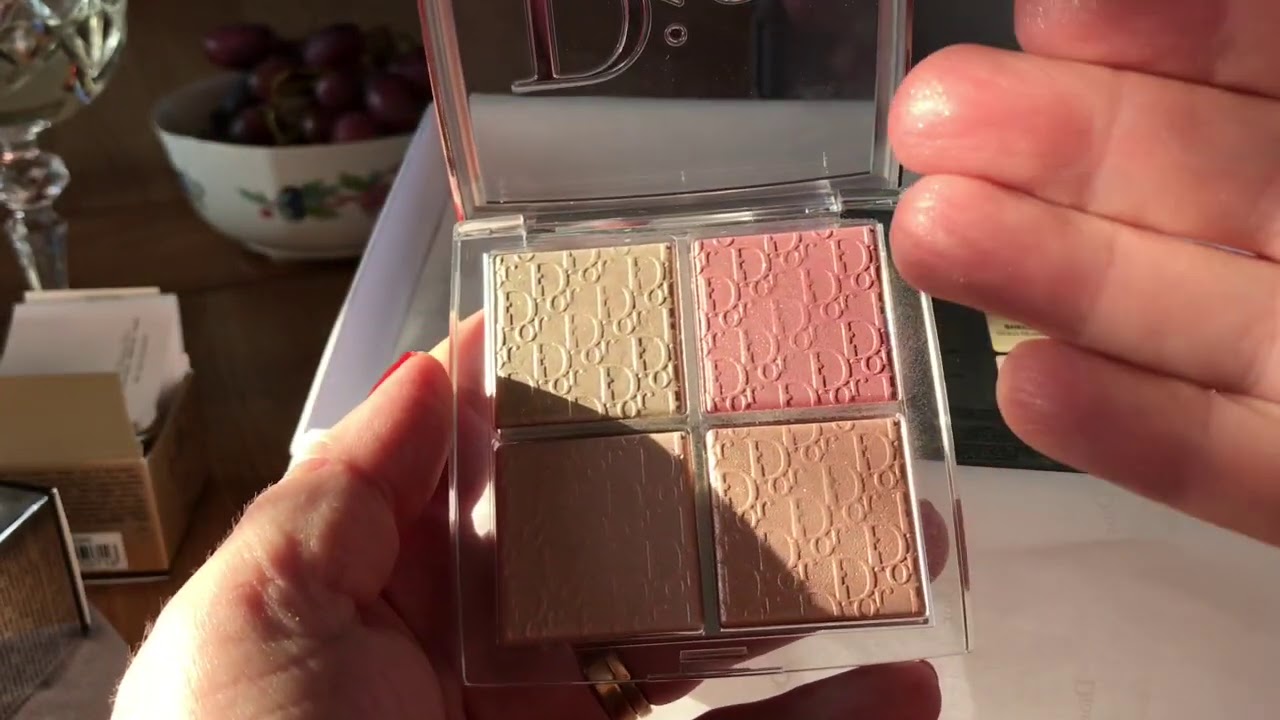 Dior Backstage покупки и свотчи Glow face palette