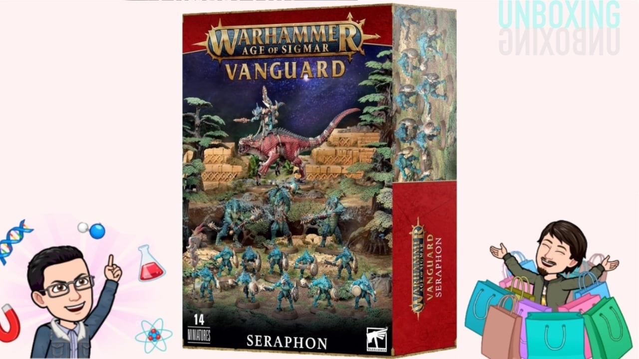 Unboxing magnífica Spearhead Vanguard de los Seraphon para el juego de mesa Warhammer Age of Sigmar