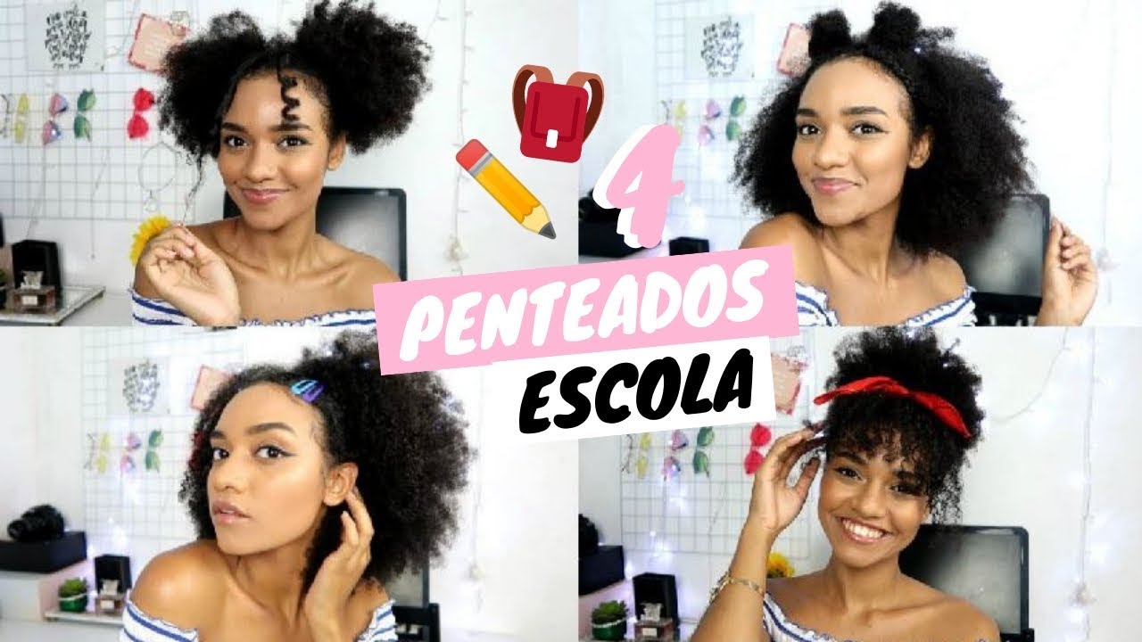 PENTEADOS FÁCEIS PARA ESCOLA - Cabelo crespo e cacheado | Carol Soares