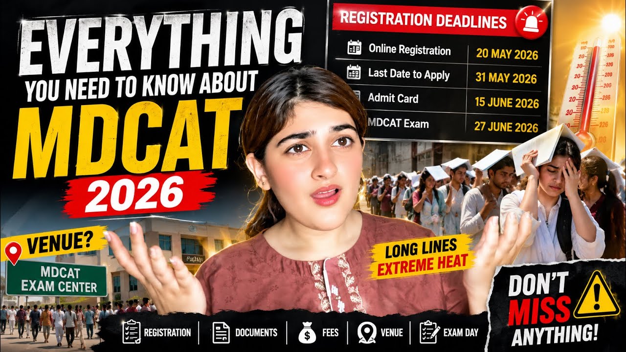 MDCAT Registration deadline ⚠️ | Complete Guide (Fees, Deadline, Documents & Venue)