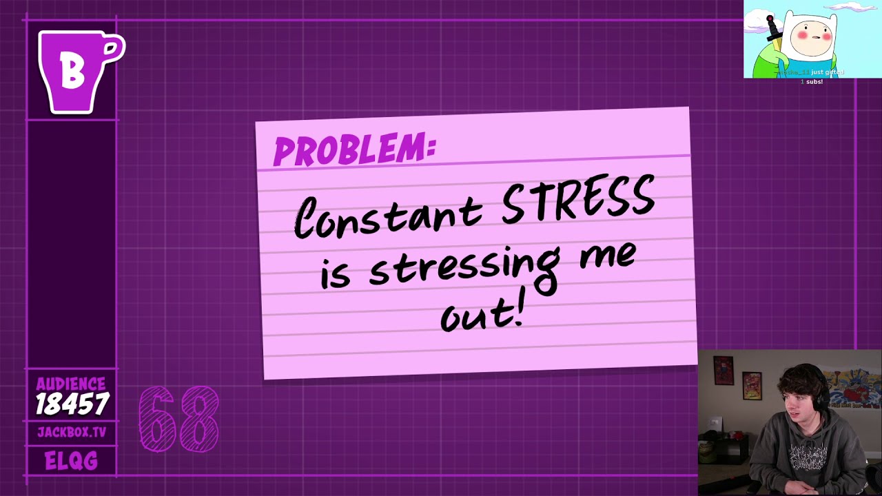 badboyhalo getting stressed out during jackbox