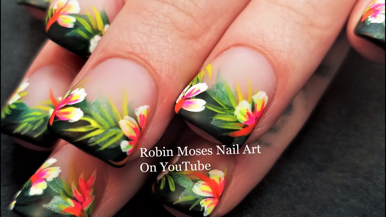 Tropical Nails | Short Nail Art Design Tutorial