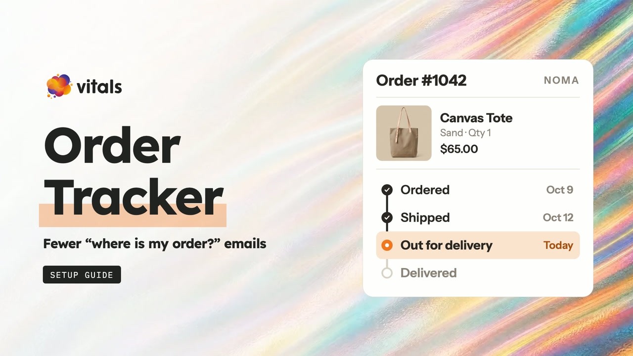 How to Set Up an Order Tracking Page on Shopify | Vitals Order Tracker