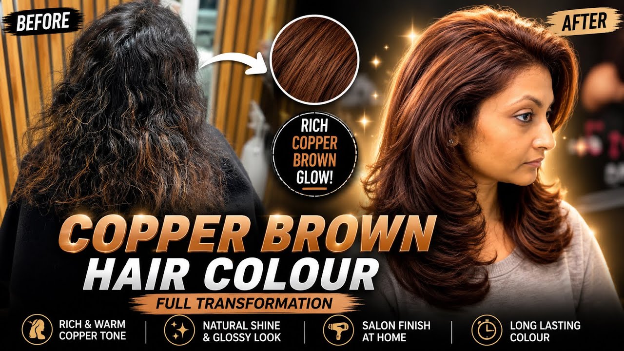 How to: Copper Brown Hair Colour || Light Brown Hair Colour || pre-light Kaise kare || Hair Colour..