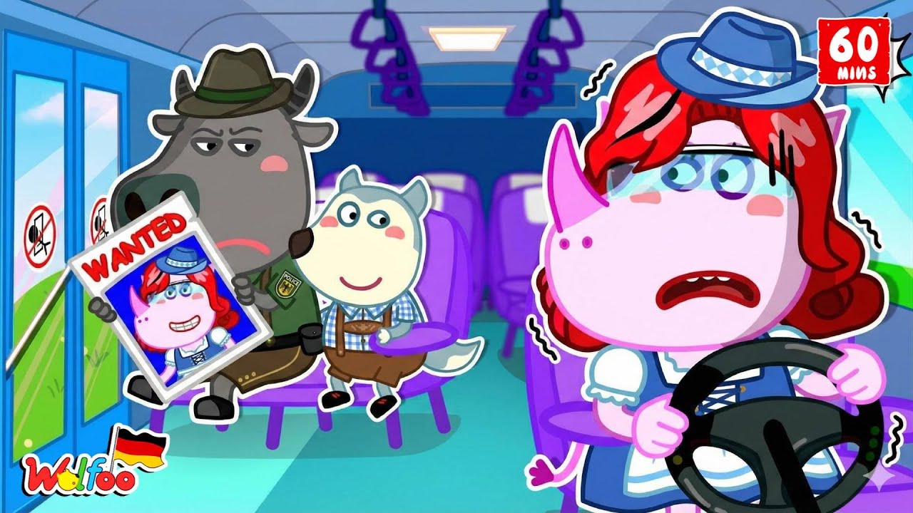 Wolfoo Geschichte 🐺 Ein seltsamer Schulbusfahrer? 🛑 Polizei-Cartoon - Videos für Kinder