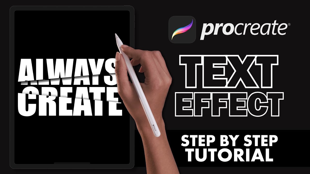 #24 Procreate Step by Step Tutorial - Draw Along With Me - Sliced Text