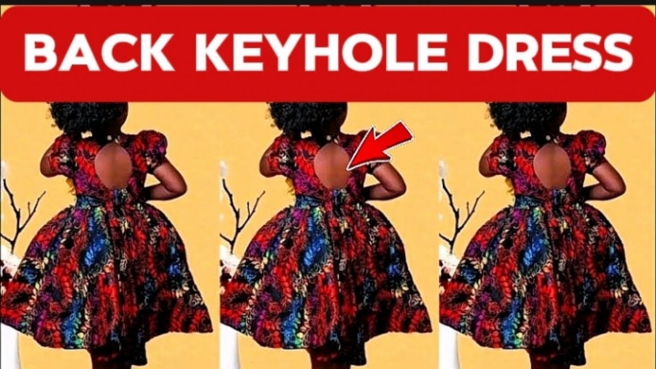 HOW TO CUT AND SEW A KID'S DRESS WITH BACK KEYHOLE #scratch