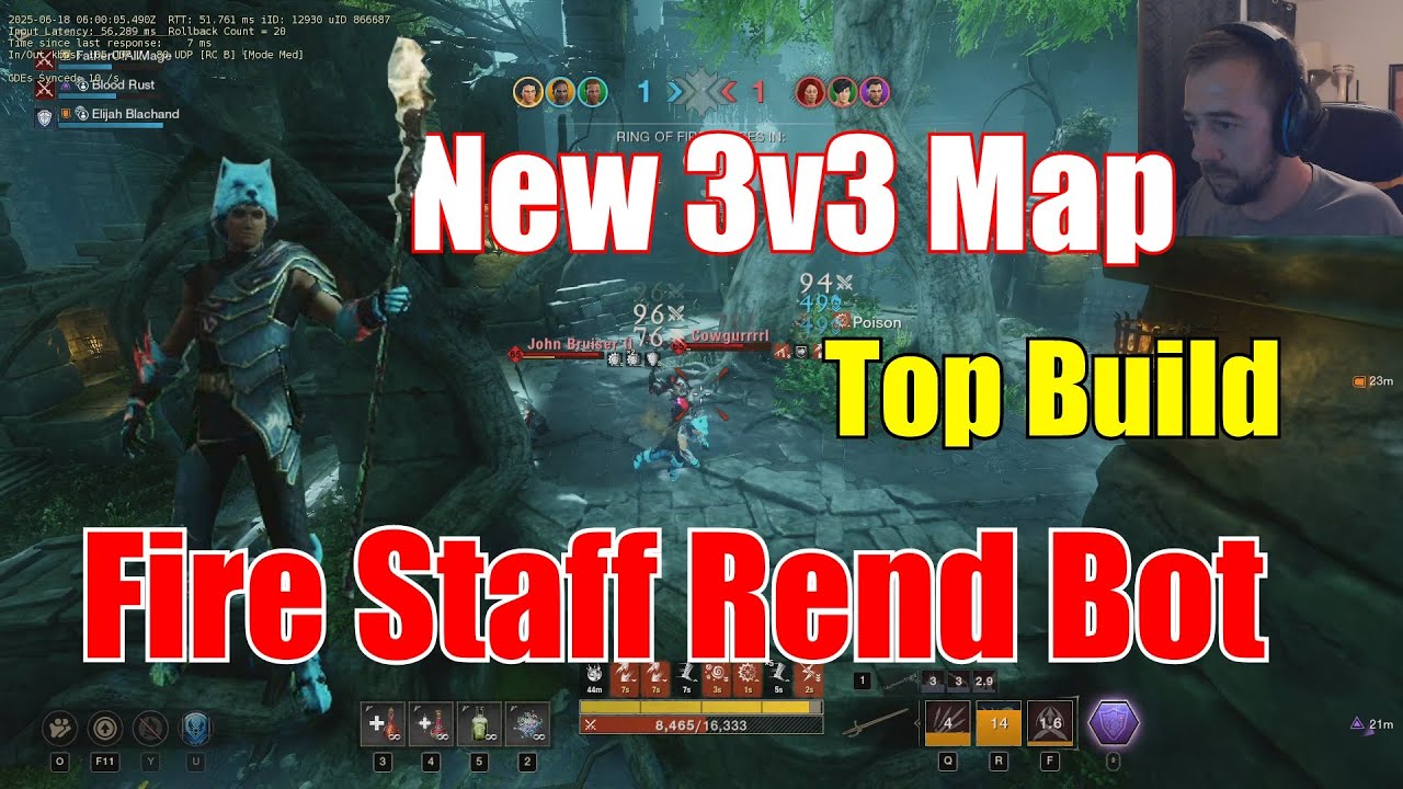 New 3v3 Arena Map: Fire Staff Rend Bot Build Goes Hard - Meta Guide | New World: Aeternum