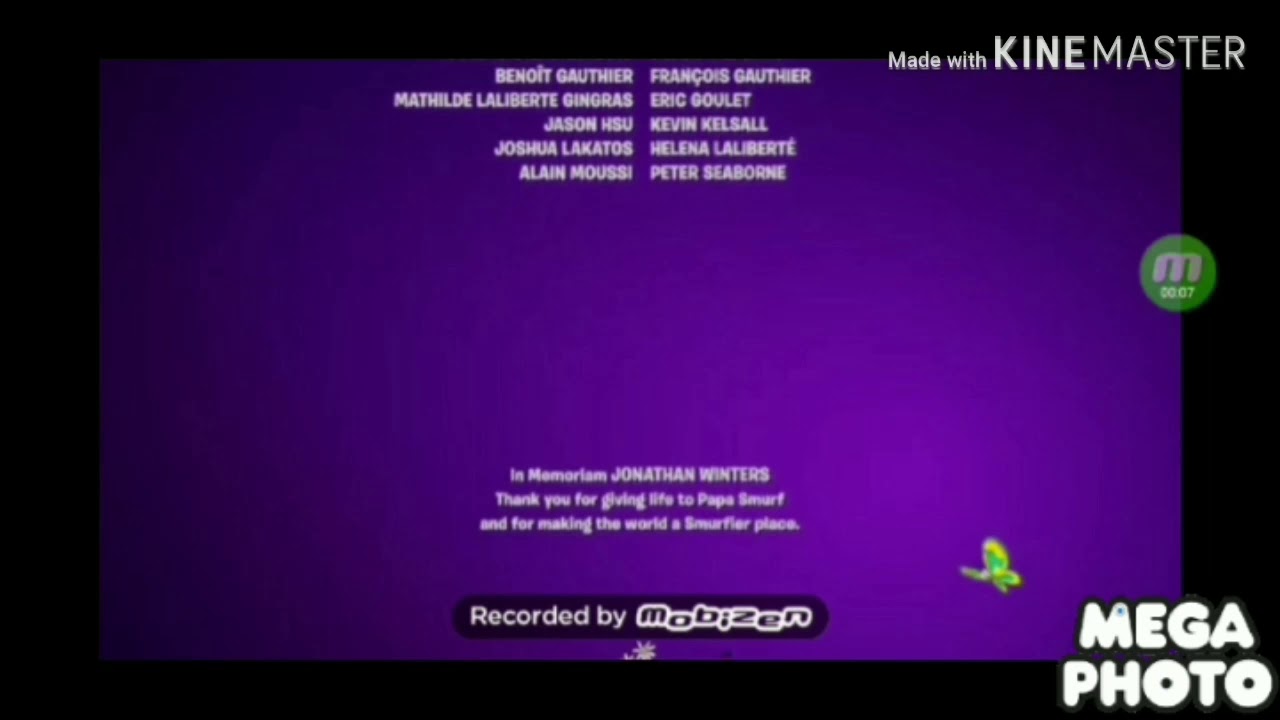 The smurfs 2 credits tv plus green lowers