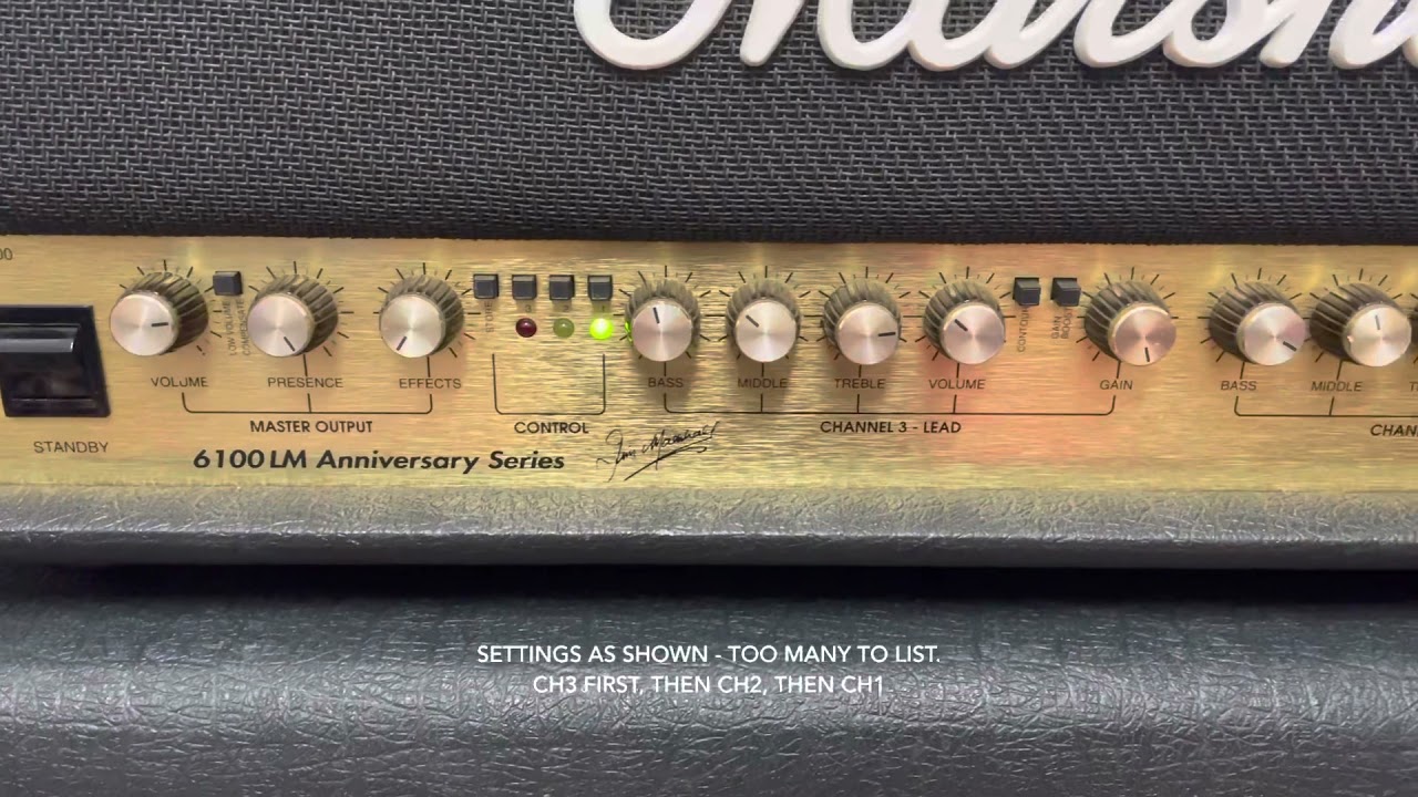 Marshall 1997 30th Anniversary 100w Head Model #6100LM Serial 972672328