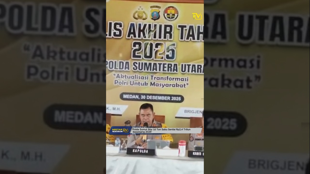 BERITA SUMUT | POLDA SUMUT SITA 1,6 TON SABU SENILAI RP2,4 TRILIUN SEPANJANG 2025