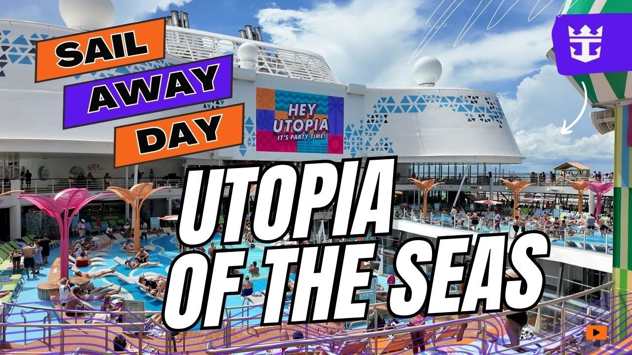 Utopia of the Seas Sail Away VLOG. First Experience Onboard. Full Day