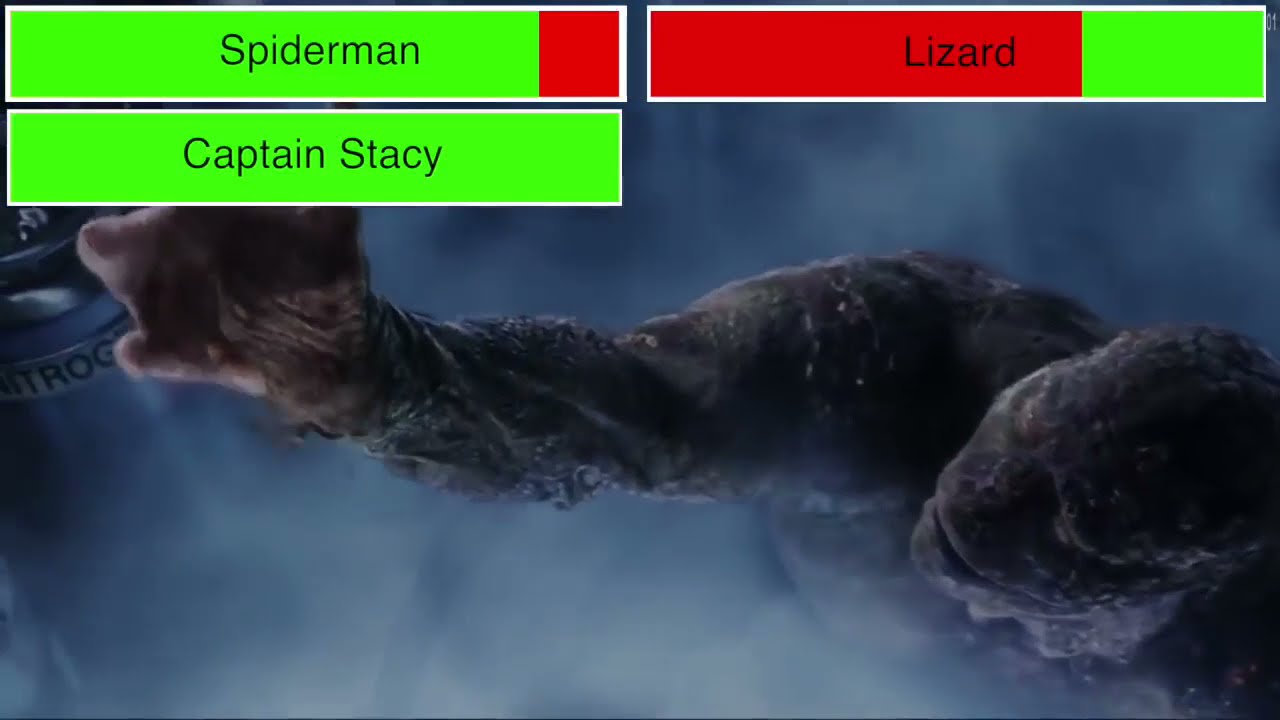 Spider-Man vs. Lizard (Final Fight) with healthbars (Edited By @GabrielD2002)