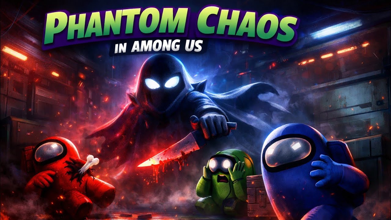 Phantom Chaos in Among Us! 👻 3 Kills, Lights Off & Pure Madness 💀