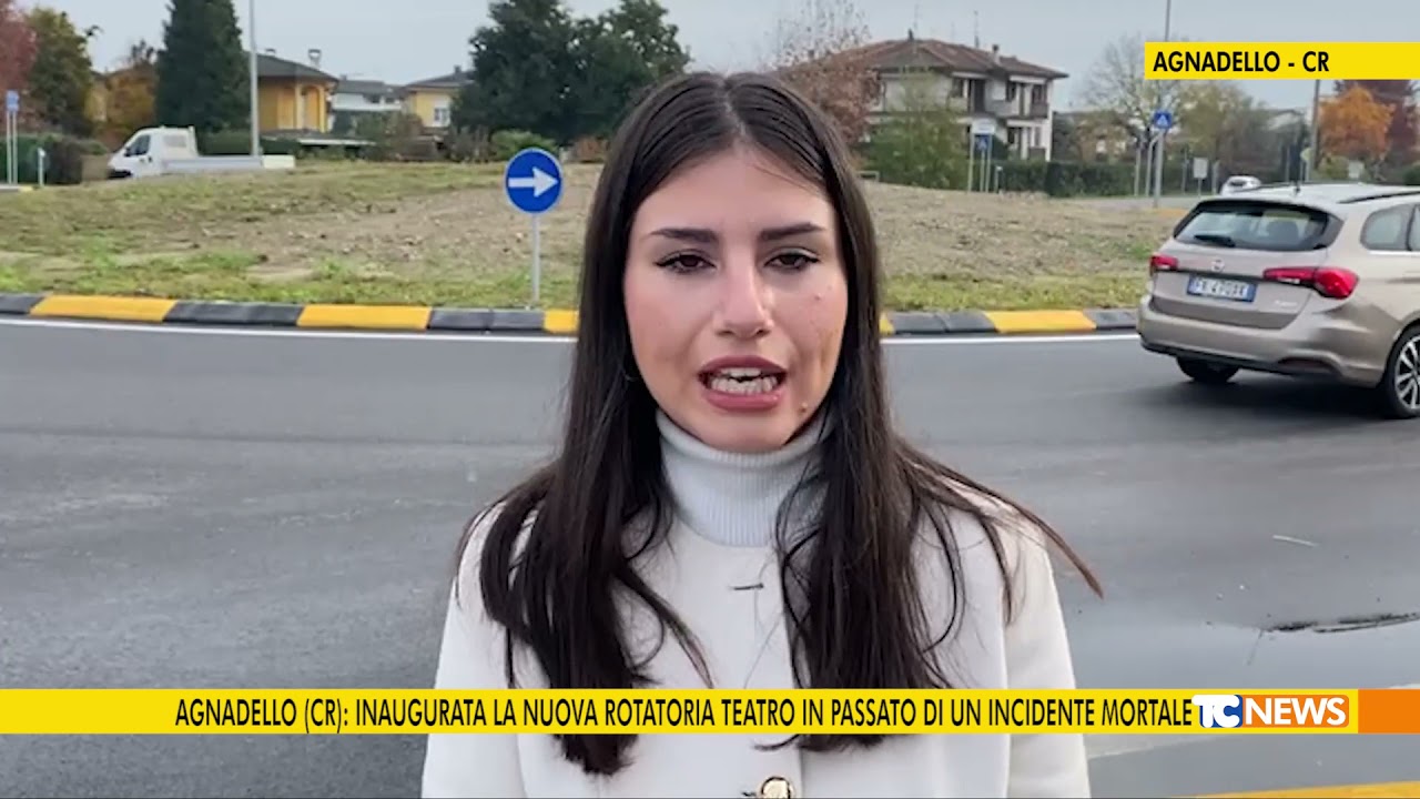 Agnadello (CR): inaugurata la nuova rotatoria teatro in passato di un incidente mortale