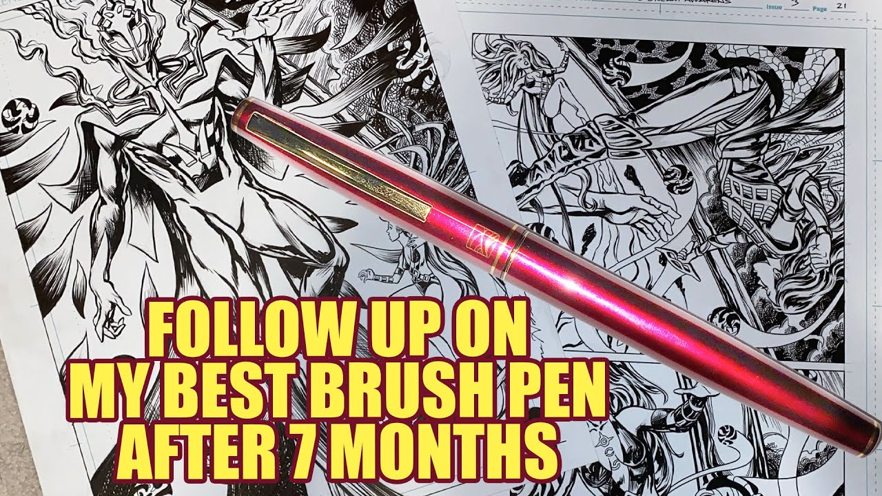 Kuretake MANNEN MOUHITSU Brush Pen Follow Up After NO USE for 7 Months!