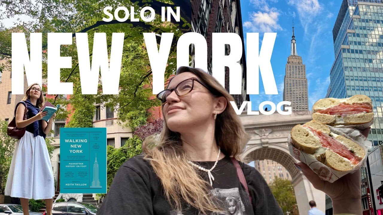 solo trip to NEW YORK🚕 | vintage shopping, exploring, walking, food🥯