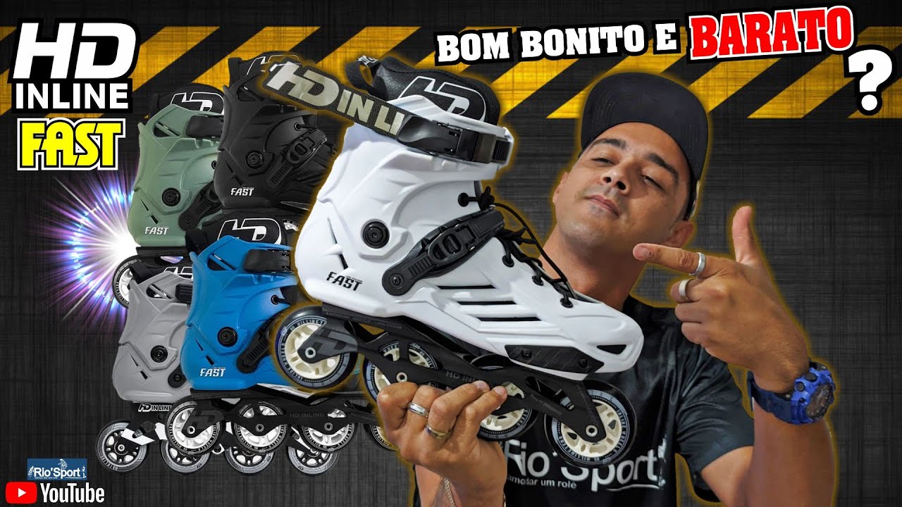 PATINS BOM BONITO E BARATO ❓ HD INLINE FAST COMO VOCÊ NUNCA VIU 😱⛸️😱