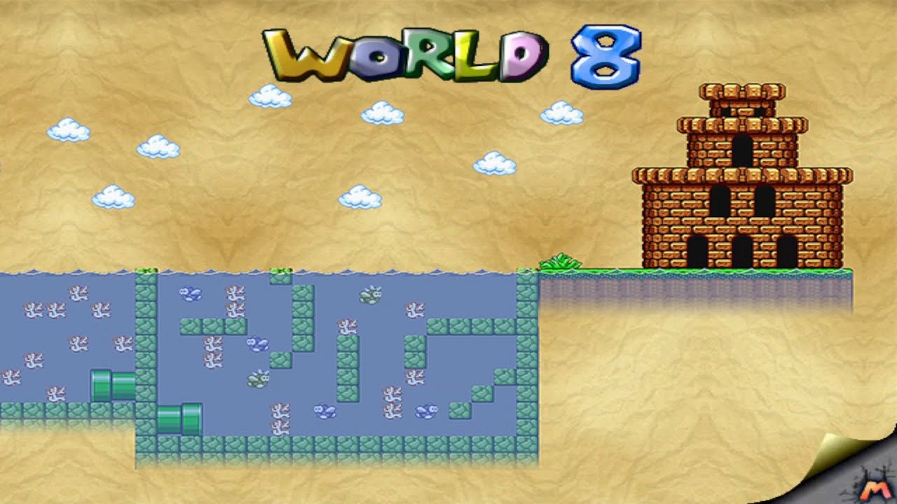 Super Mario Forever Fanmade 2014 Deluxe By LongZongKuiYan World 8 Playthrough