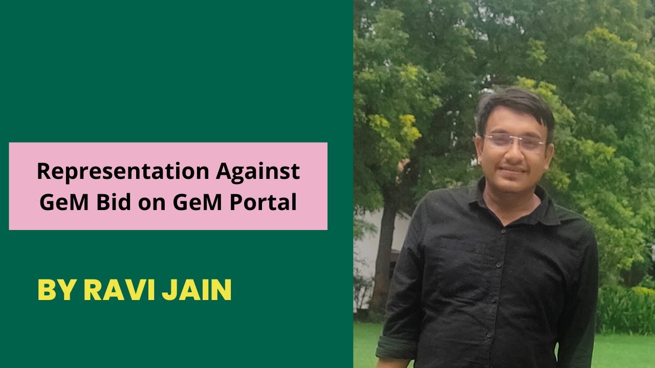 Representation against GeM bid on  GeM Portal #gem #government #contractors #bidding