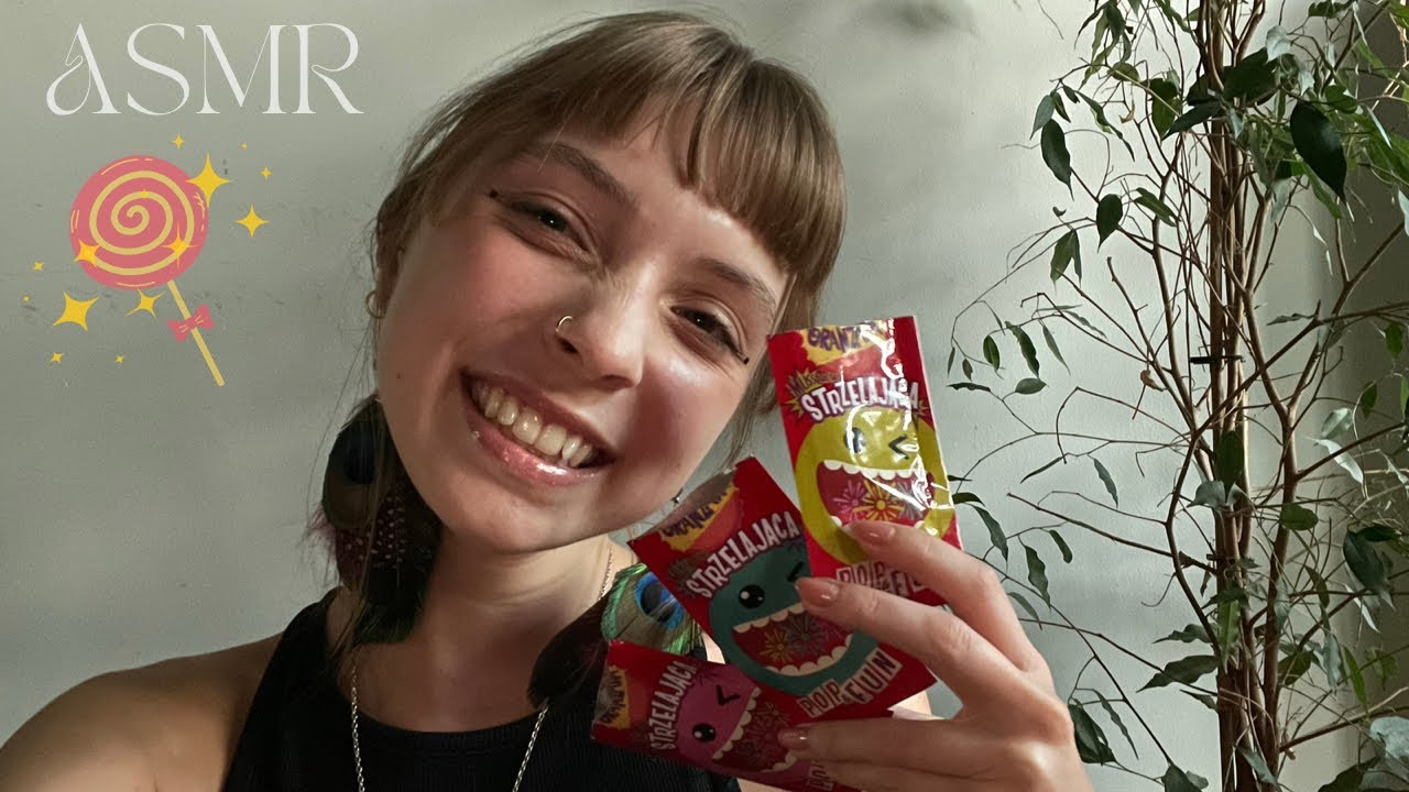 ASMR popping candy ✨🍭 (mouth sounds, whispering)