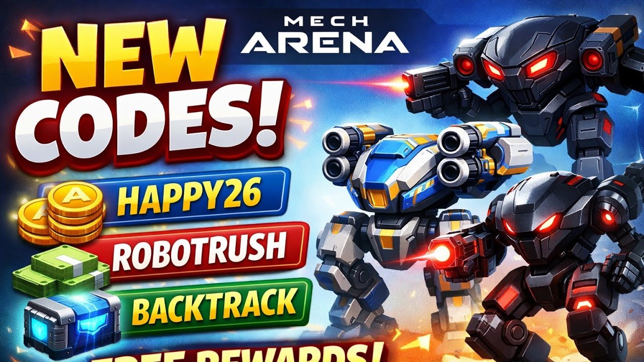 UNLOCK FREE REWARDS &ndash; Mech Arena Codes Update (HAPPY26, ROBOTRUSH + More)