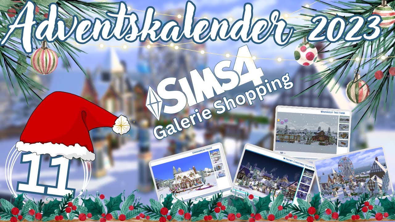 Christmas Galerie Shopping in Sims 4 🎄YouTube Adventskalender 2023 #11 mit @simsele.