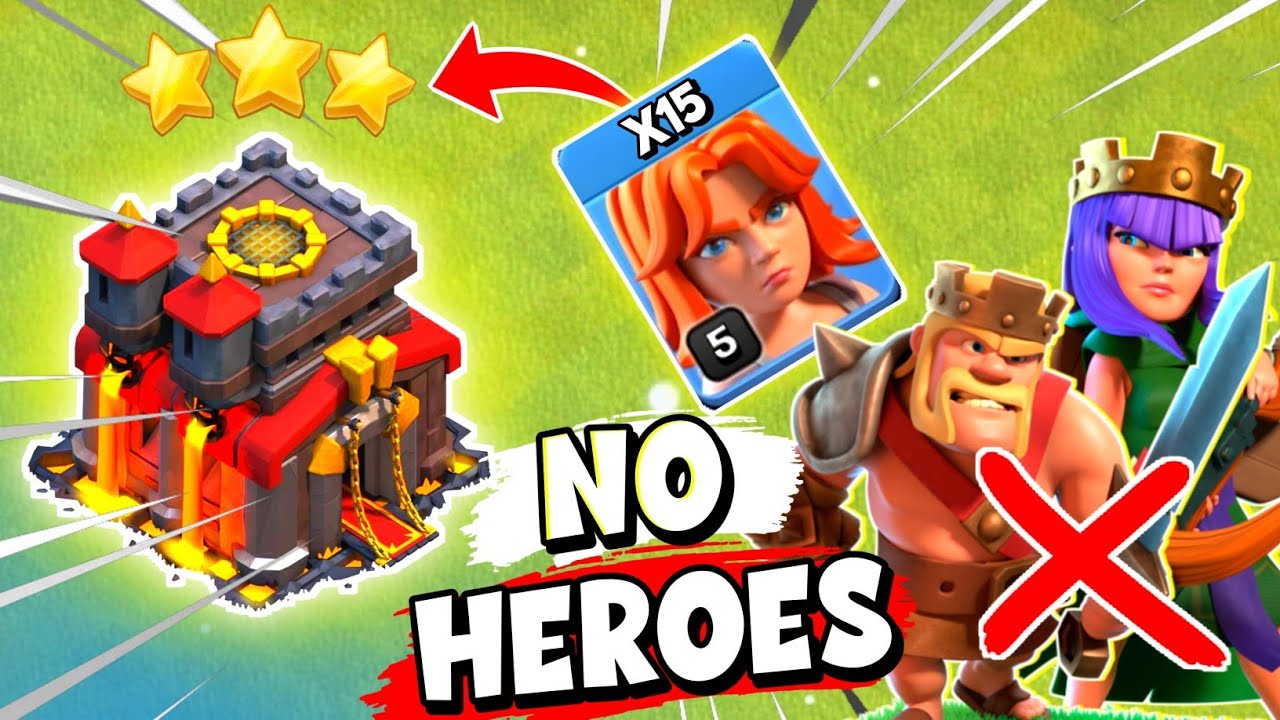 TH10 Valkyrie Attack Strategy Without Heroes | Valkyrie Attack Strategy Th10 Clash Of Clans - COC