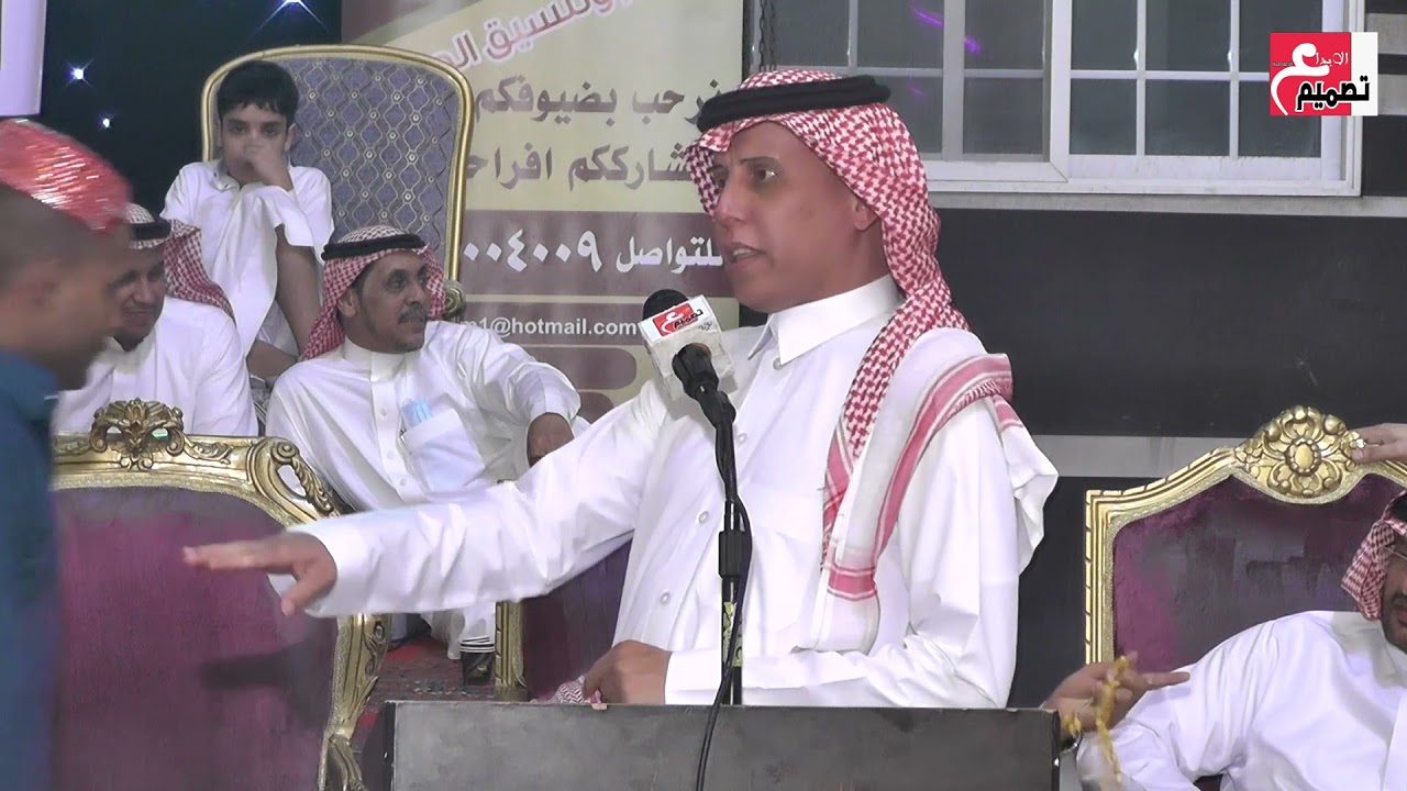 الطاروق الرابع محمد العازمي ومحمد بن حوقان في حفل زواج النقيب مقرن مجيديع السالمي السلمي